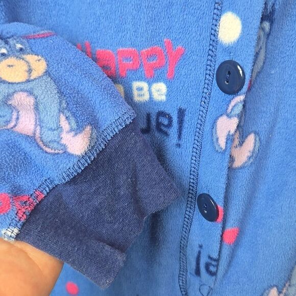 Eeyore Adult Onesie Fleece Pajama Disney Winnie the Pooh Jumpsuit Footie PJ 1pc - Picture 5 of 10